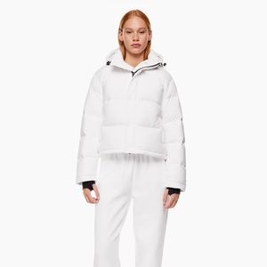 Aritzia White Super Puff Shorty